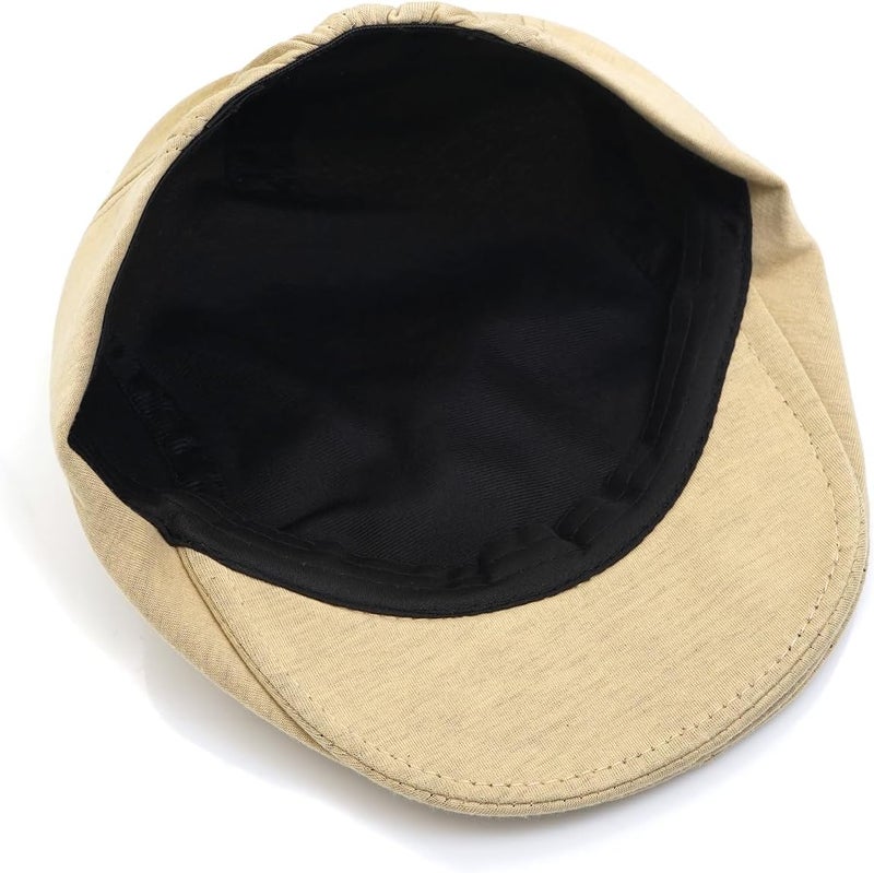 Xinveen Men's Newsboy Hat Adjustable Beret Ivy Cap Irish Cabbie Driving Hunting Hats - Image 4